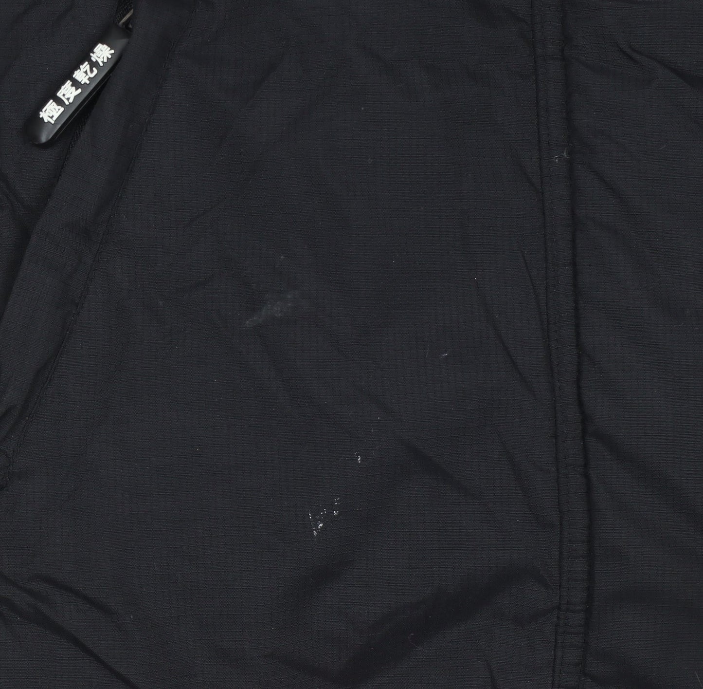 Superdry Women's Black Puffer Jacket L Lined Softshell Zip Up