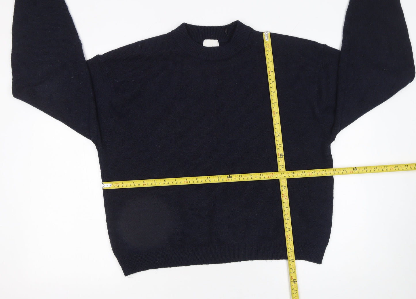 H&M Women's Black Crew Neck Long Sleeve Pullover Jumper Size S
