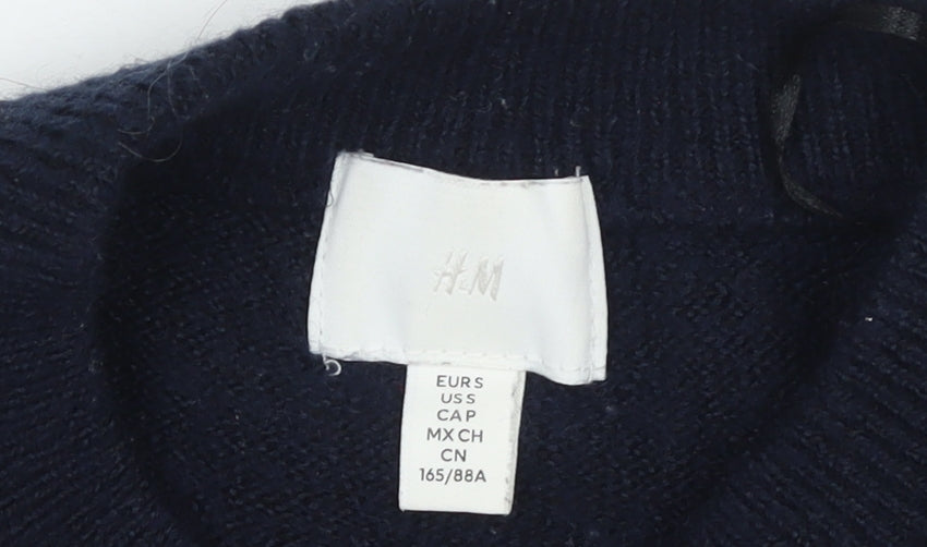 H&M Women's Black Crew Neck Long Sleeve Pullover Jumper Size S