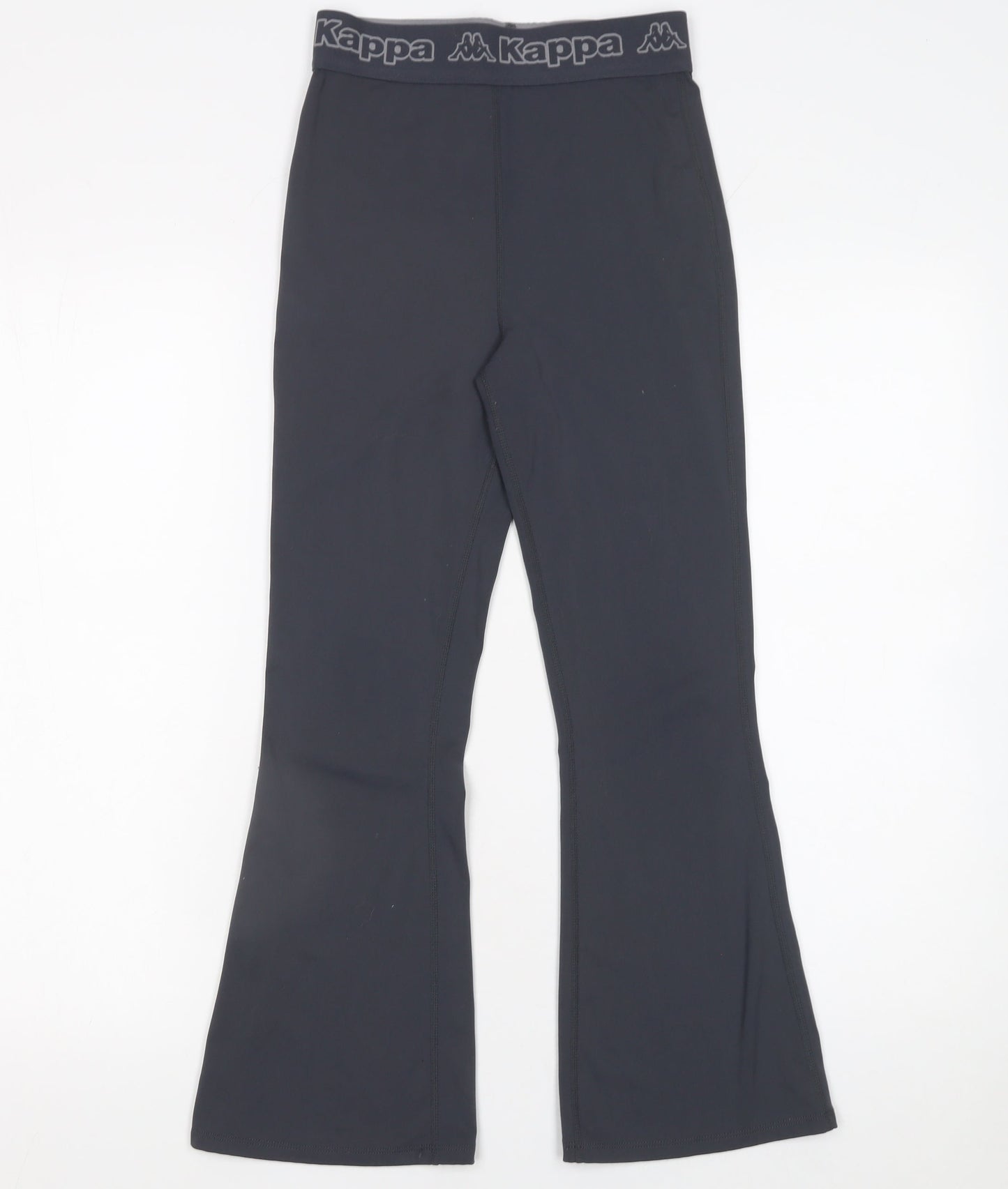 Kappa x Primark Girls Black Flared Activewear Trousers L (152cm)
