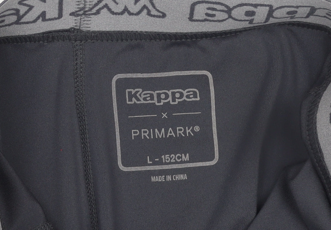 Kappa x Primark Girls Black Flared Activewear Trousers L (152cm)