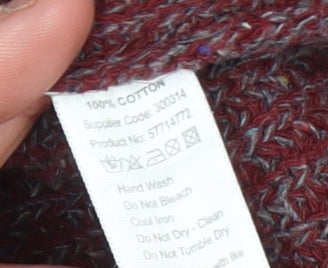 Exact Mens Red Cotton Knit Crew Neck Jumper L