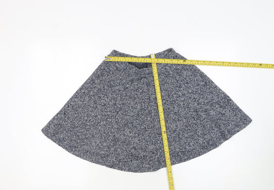 Topshop Women's Blue Knit A-Line Short Skirt Size 6