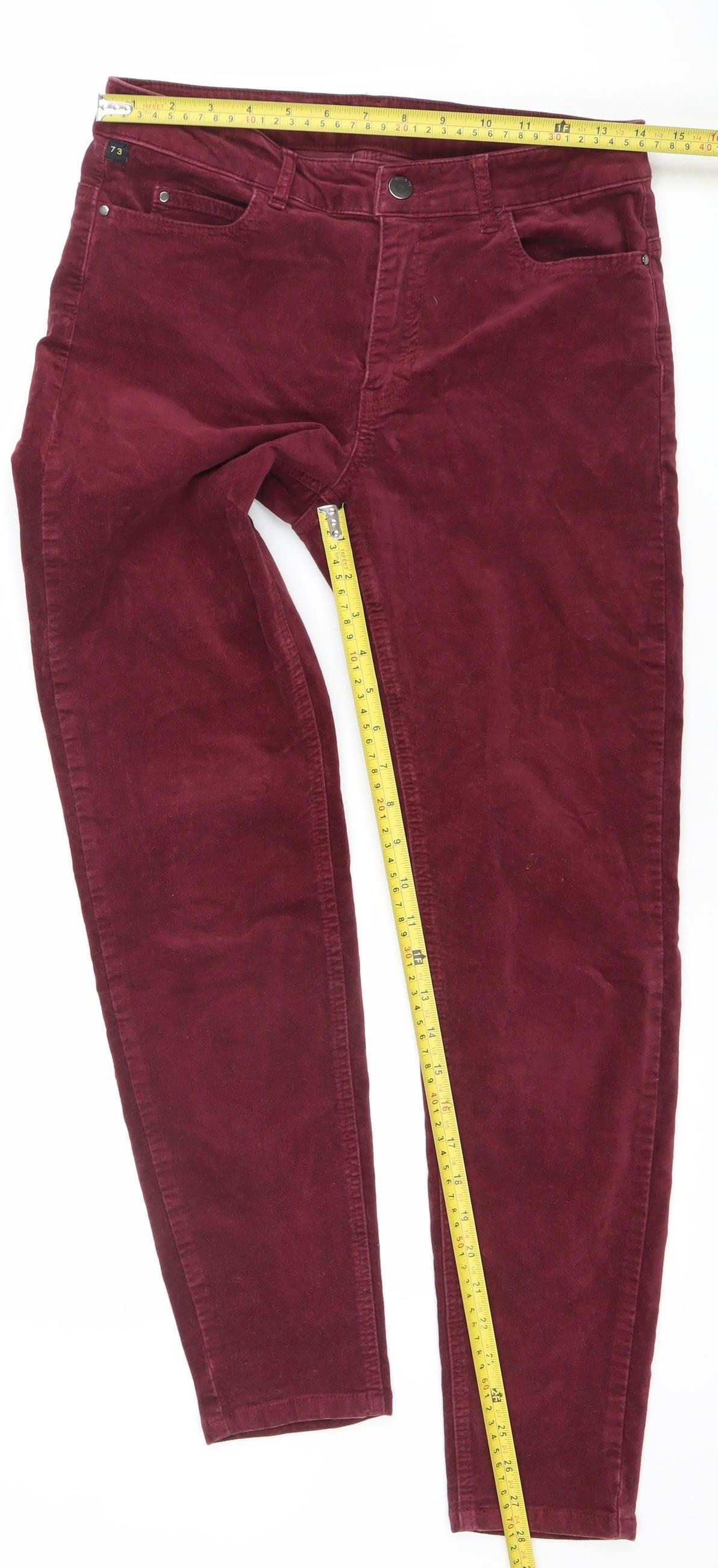 Blue 73 Womens Red Corduroy Skinny Jeans Size 8