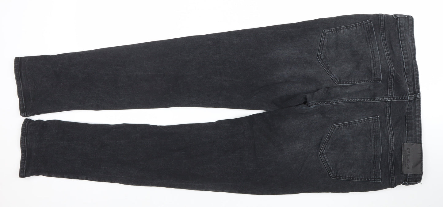 D.Co Certified Men's Black Skinny Denim Jeans W34 L32