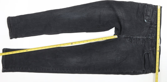 D.Co Certified Men's Black Skinny Denim Jeans W34 L32