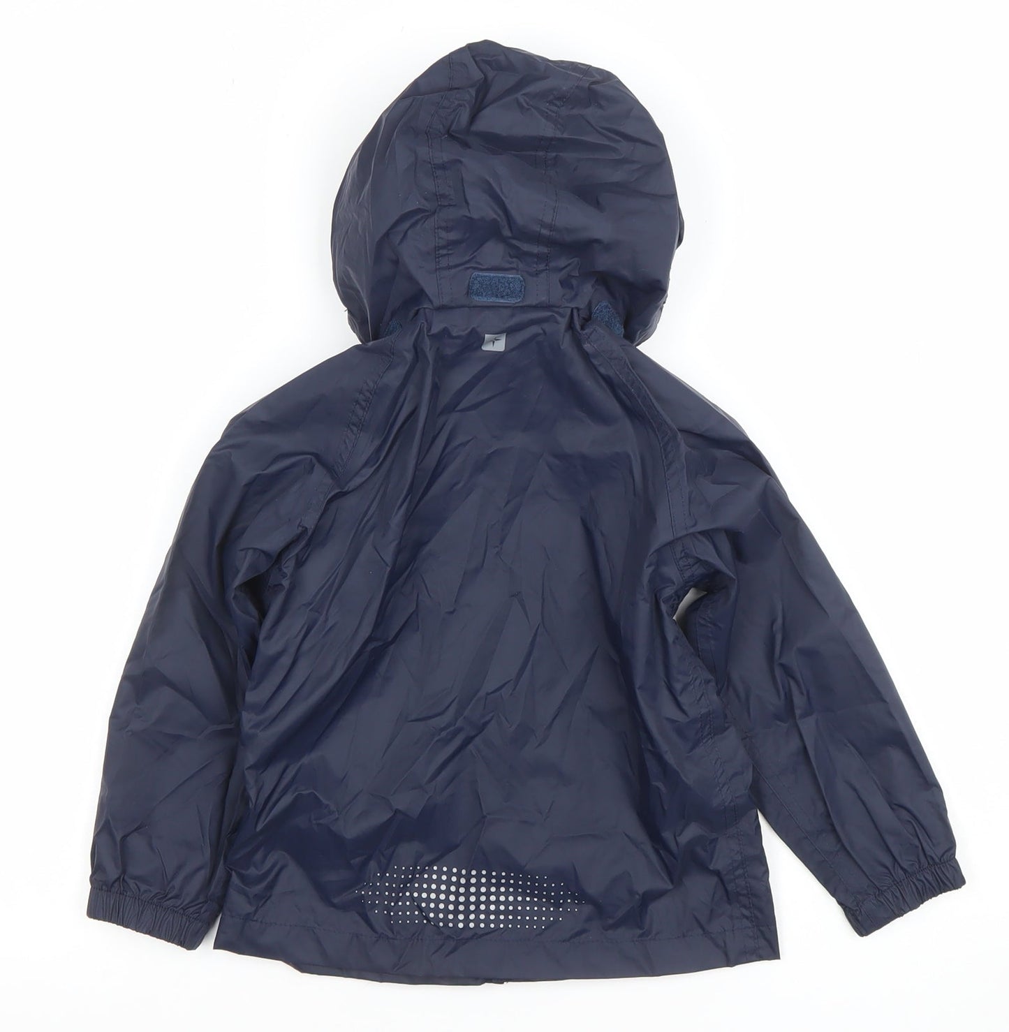 Mountain Warehouse Boys Blue Waterproof Hooded Rain Coat Jacket 2-3 Years