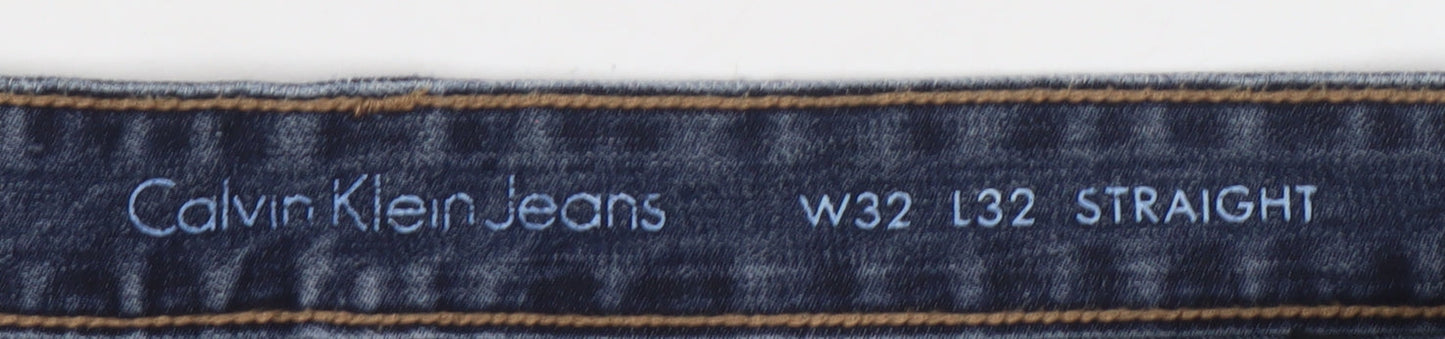 Calvin Klein Men Blue Straight Leg Denim Jeans W32 L32