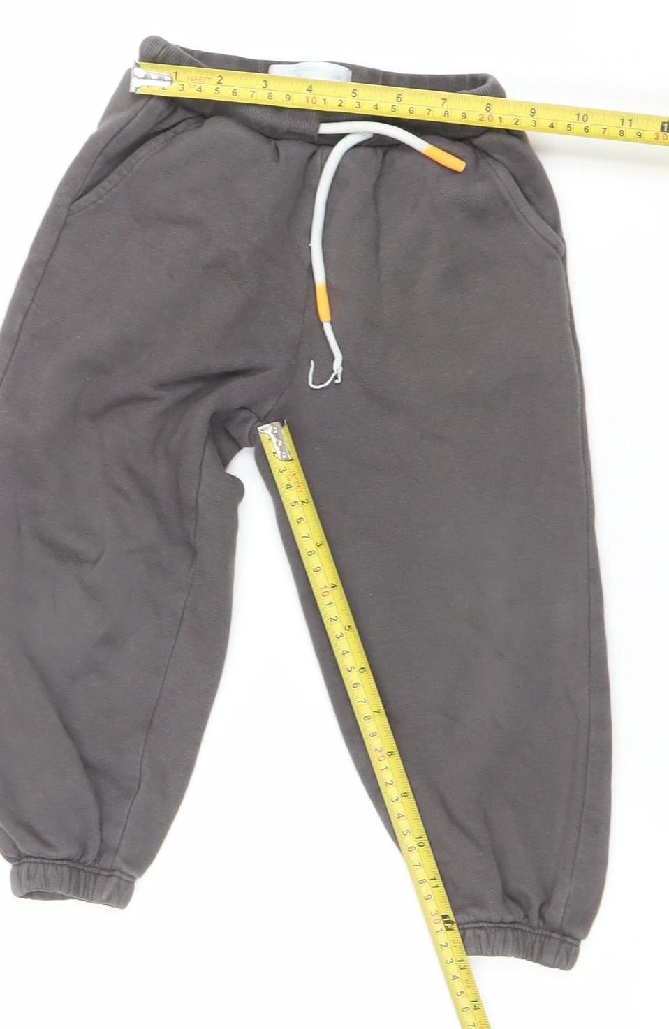 Leigh Tucker Willow Boys Grey 3-4 Years Jogger Sweatpants with Drawstring