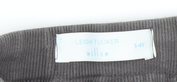 Leigh Tucker Willow Boys Grey 3-4 Years Jogger Sweatpants with Drawstring