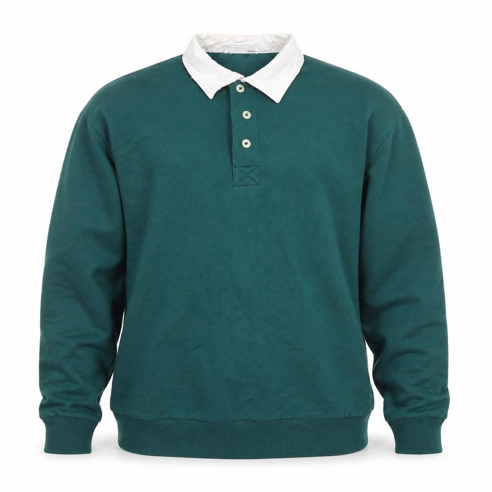 ASOS Men’s Green Collared Henley Sweatshirt Size M