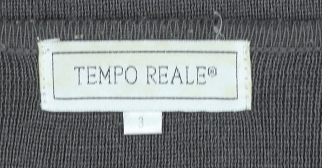 Tempo Reale Women’s Grey Multicolour Wool Blend Striped Jumper Size 12