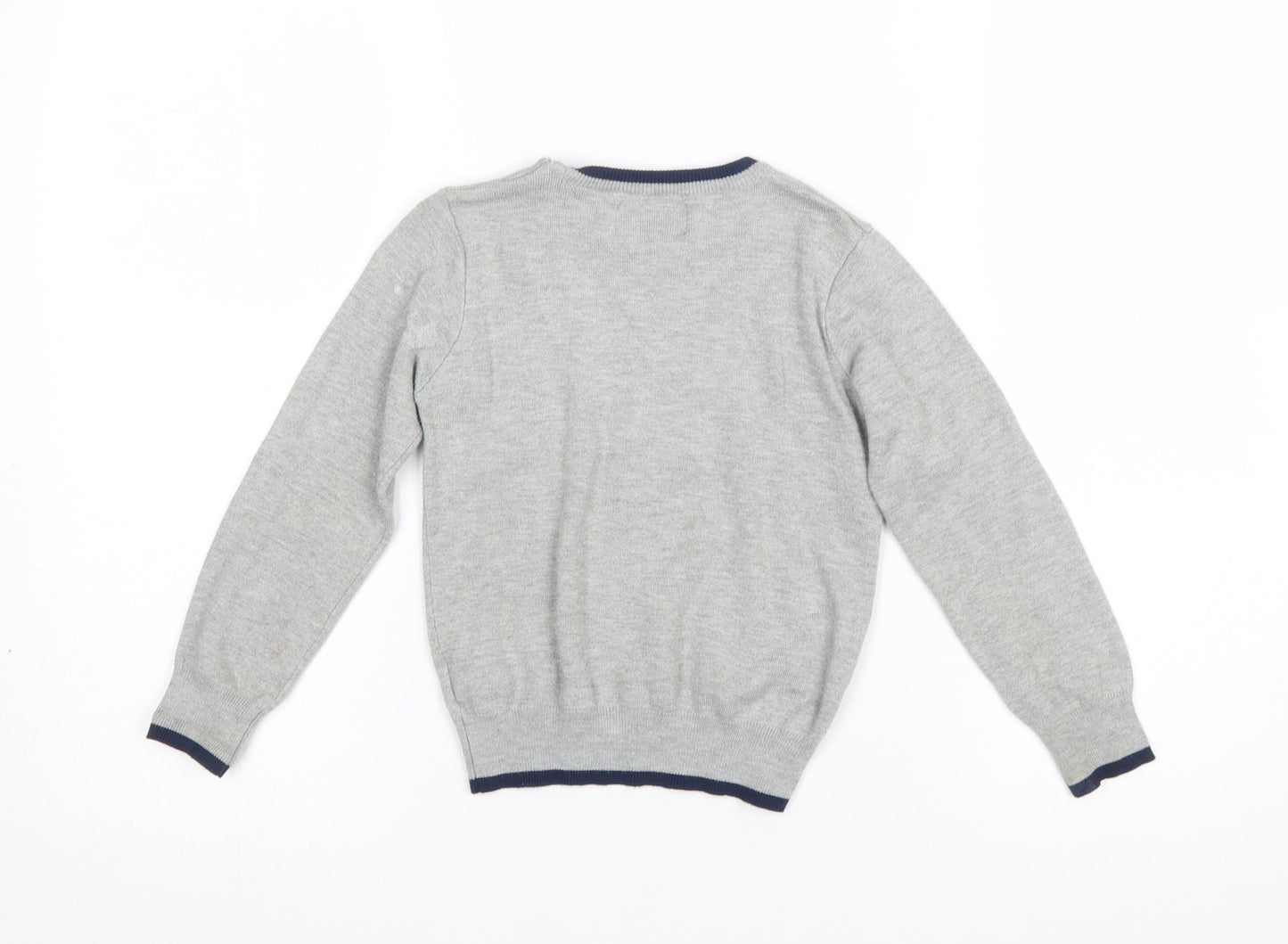 Aspen Polo Club Boys Grey Pullover Jumper 4 Years American Flag Cotton