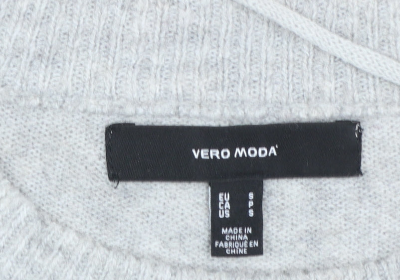 Vero Moda Women's Grey Beige Knit Pullover Jumper Size S