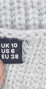 Superdry Women’s Grey V-Neck Sequin Knit Jumper Size 10