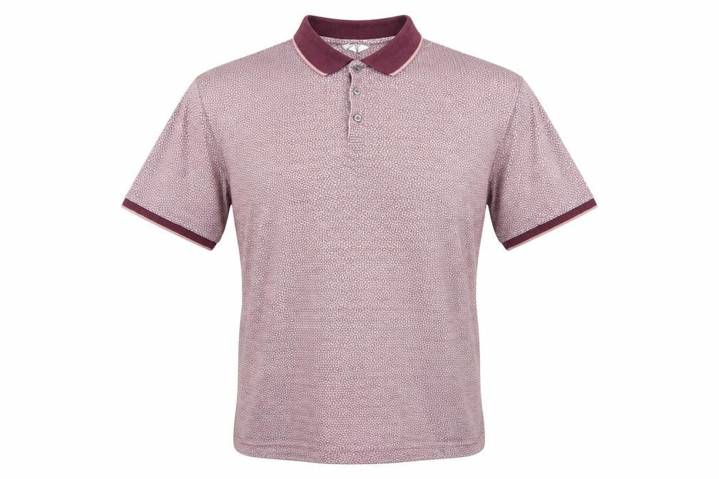 Next Men's Pink Geometric Cotton Polo Shirt XL