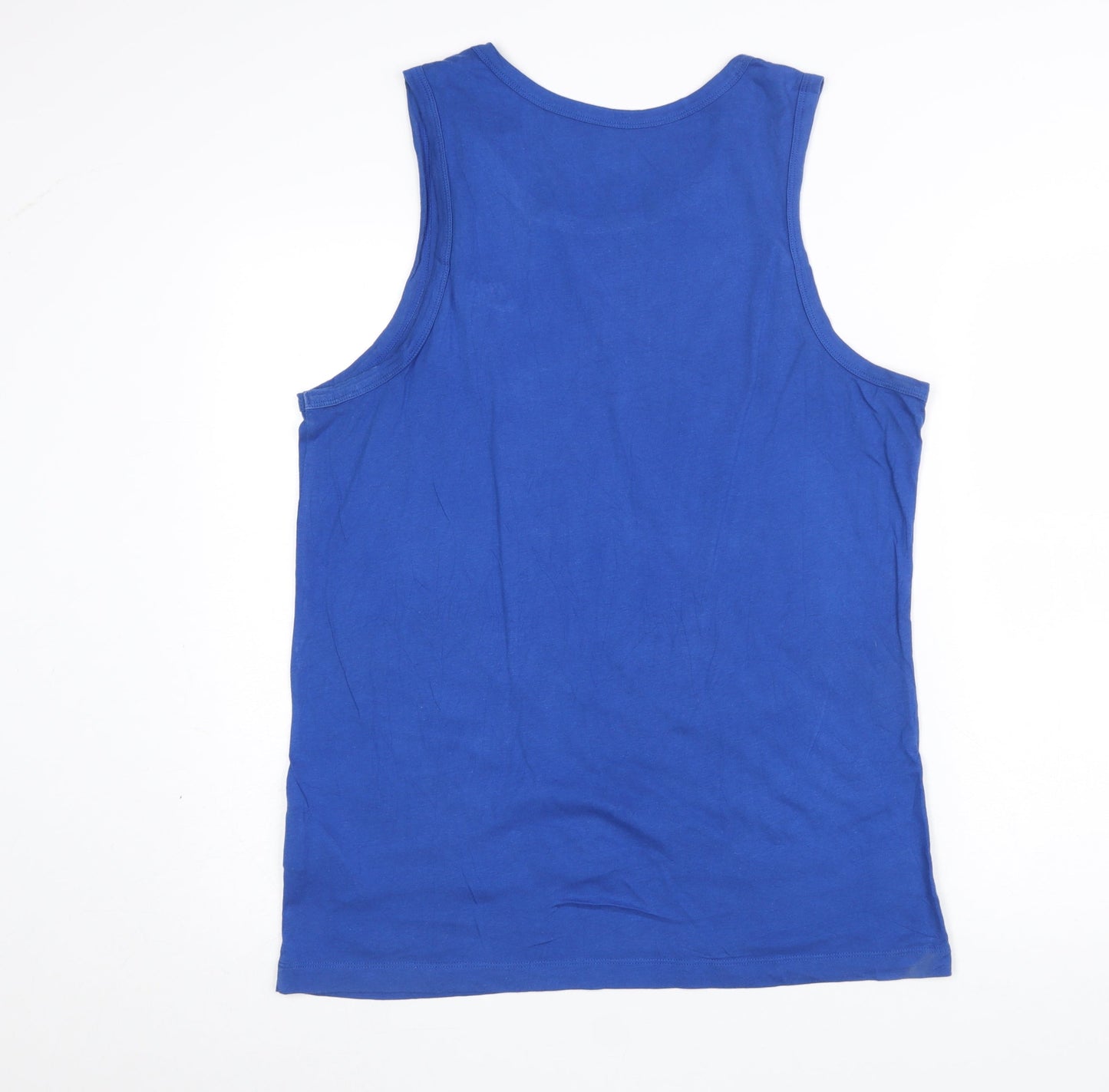 Nike Men's Blue Tank Top Medium Cotton Athletic Fit