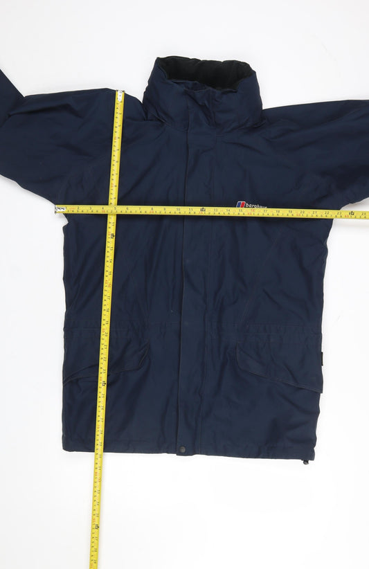 Berghaus Men's Blue Waterproof Mid-Length Rain Jacket Size S
