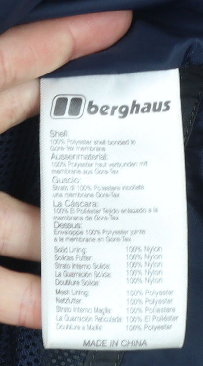 Berghaus Men's Blue Waterproof Mid-Length Rain Jacket Size S