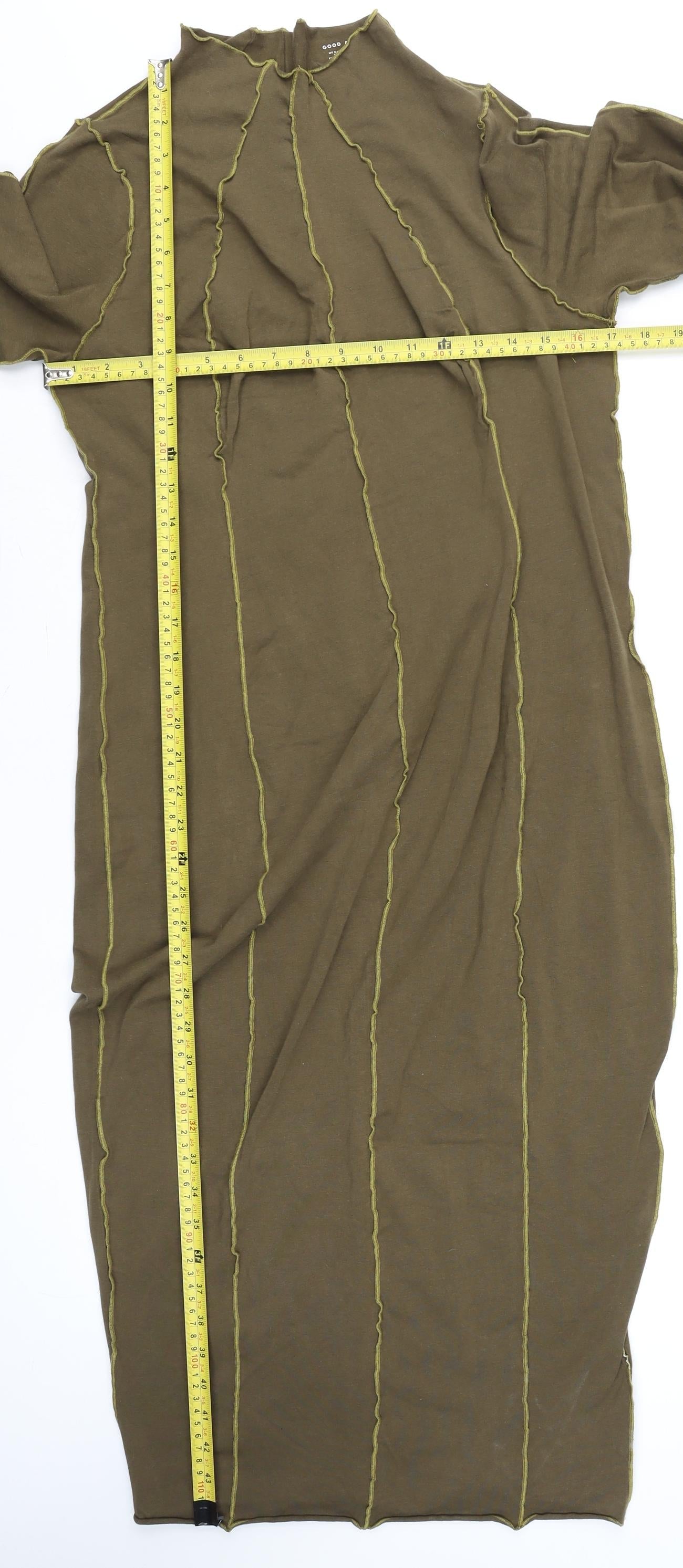 Good American Women’s Brown Midi Bodycon Jersey Dress Size 8