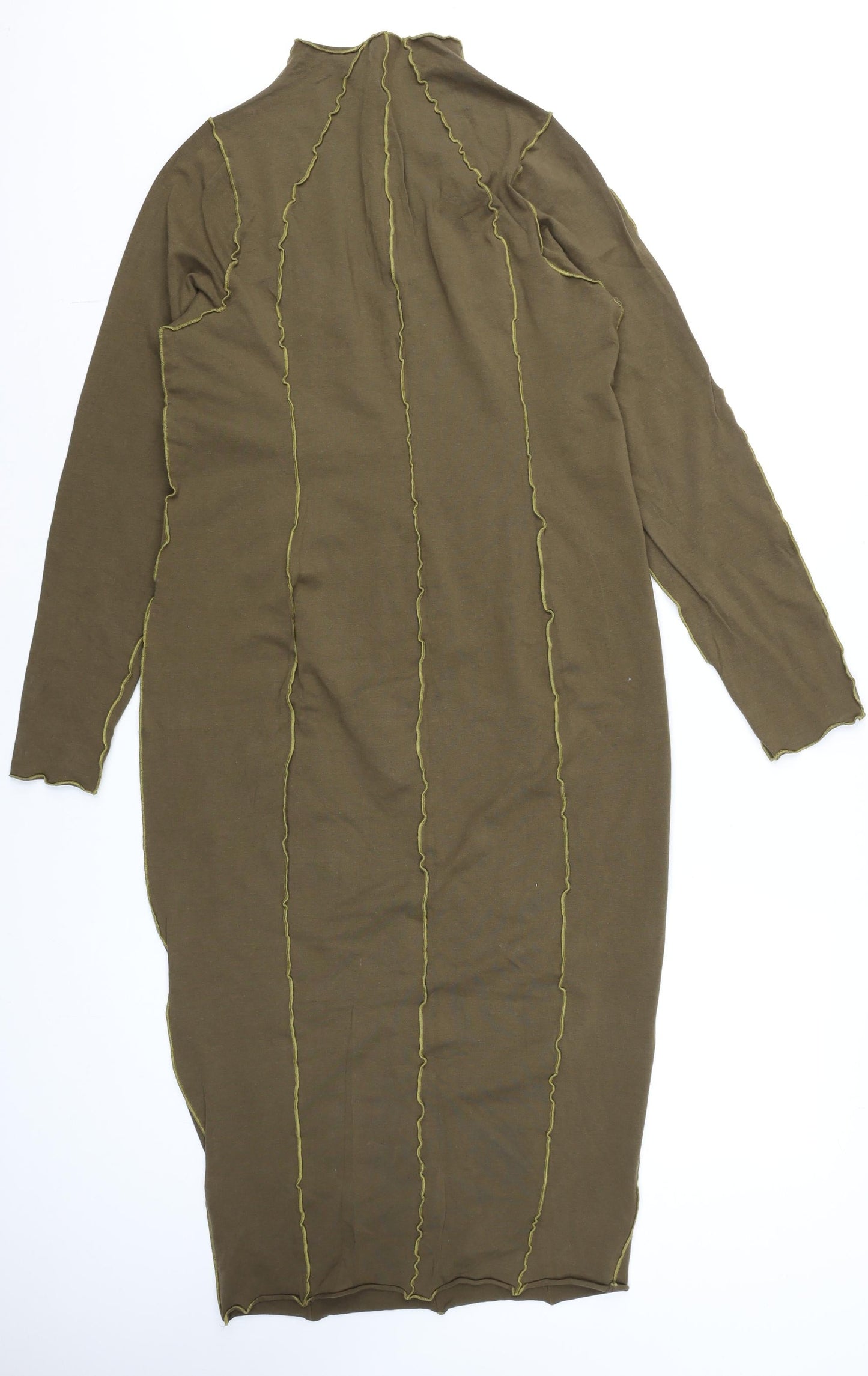 Good American Women’s Brown Midi Bodycon Jersey Dress Size 8