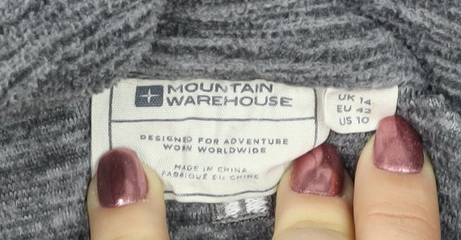 Mountain Warehouse Womens Grey Size 14 Full Zip Fleece Jacket