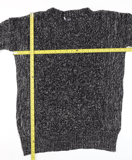 Sparkle & Fade Women's Grey Chunky Knit Pullover Jumper Size S