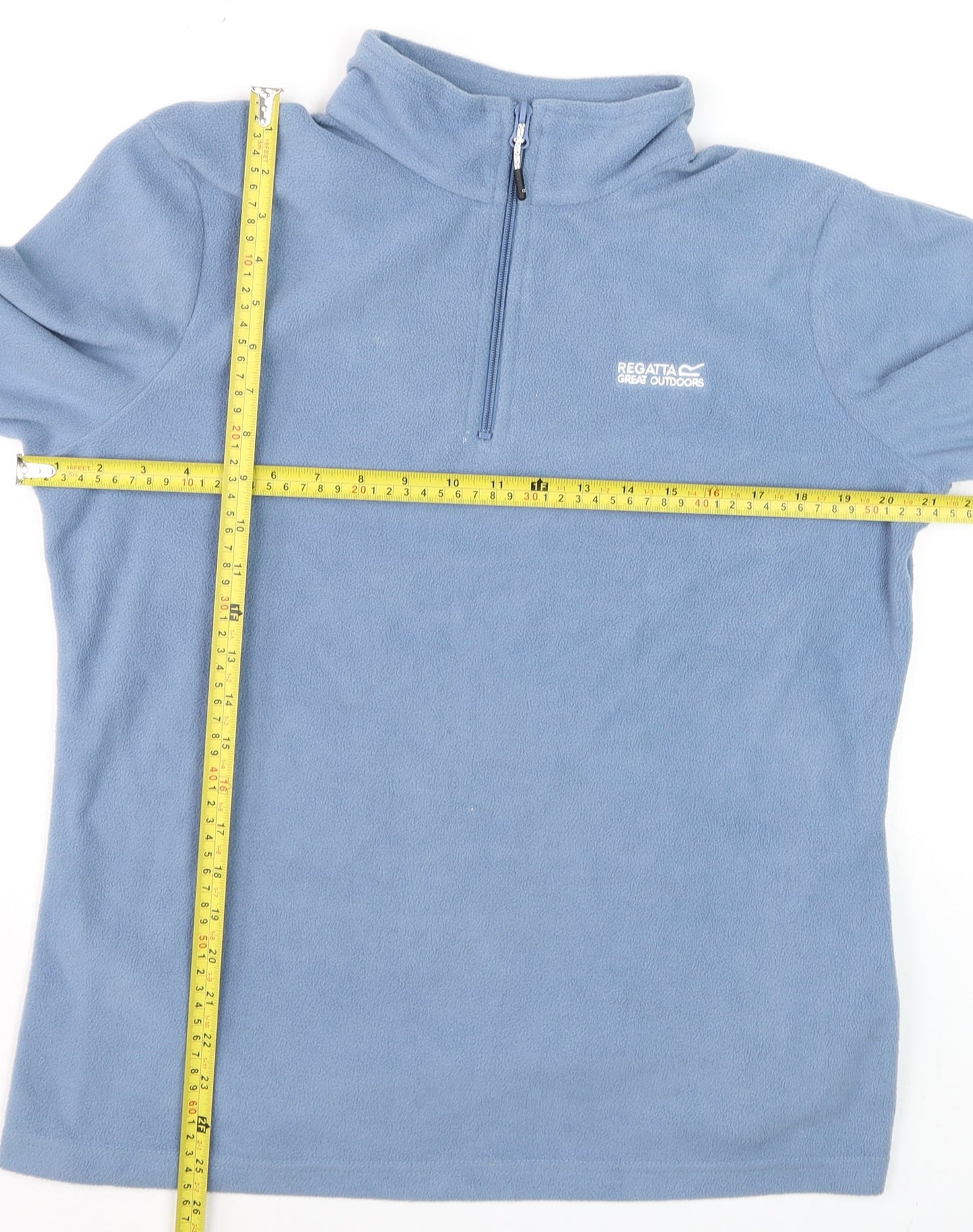 Regatta Women Blue Fleece 1/2 Zip Pullover Sweatshirt Size 15