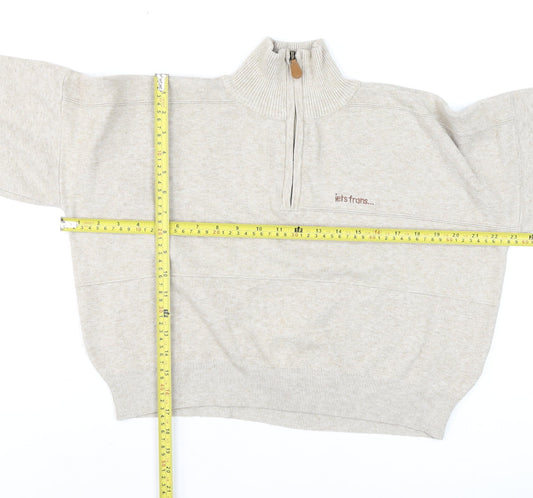 Urban Outfitters Womens Beige 1/2 Zip Pullover Sweatshirt - Size S