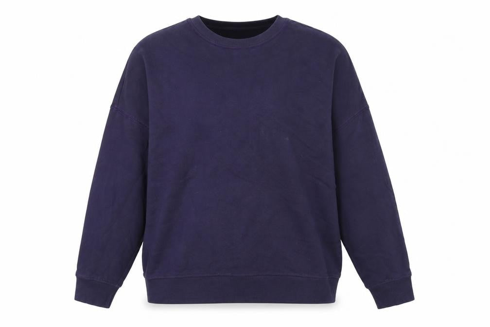 Monki Mens Blue XL Cotton Crew Neck Pullover Sweatshirt