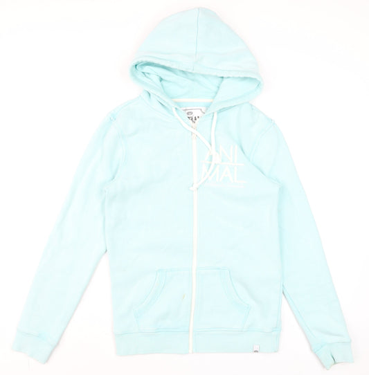 Animal Women’s Blue Full Zip Hoodie Size 8 Cotton Blend