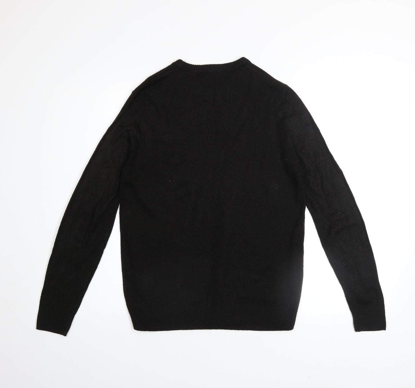 H&M Boys Black Christmas WrapStar Jumper UK 12-14Y Acrylic Knit