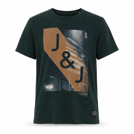 Jack & Jones Men’s Green Graphic Print Cotton T-Shirt L