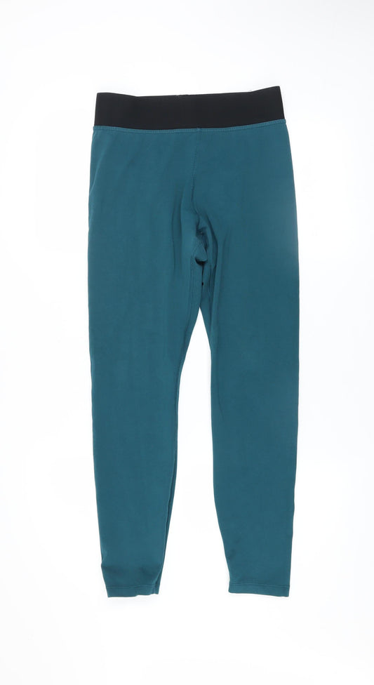Nike Womens Blue Slim Fit Activewear Leggings Size M
