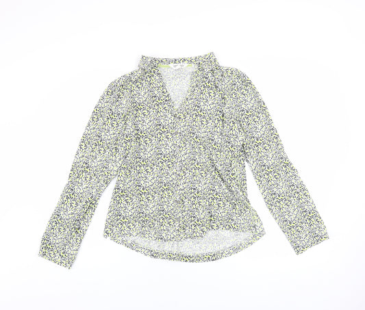White Stuff Womens Multicoloured Cotton Wrap Blouse UK 12