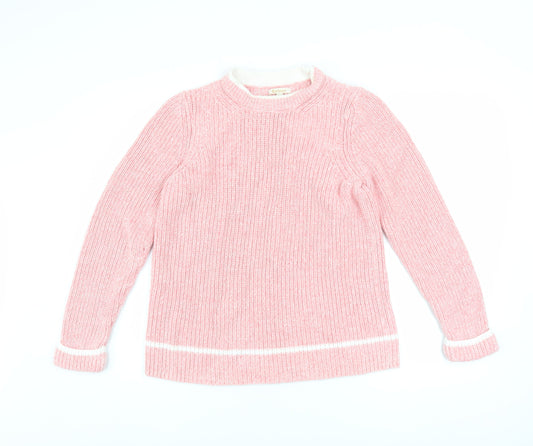Barbour Women Pink Cotton Crew Neck Jumper Size 12