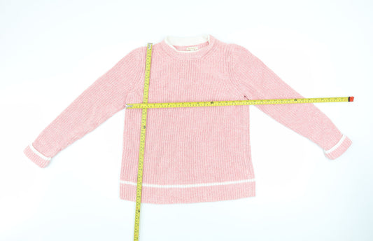 Barbour Women Pink Cotton Crew Neck Jumper Size 12