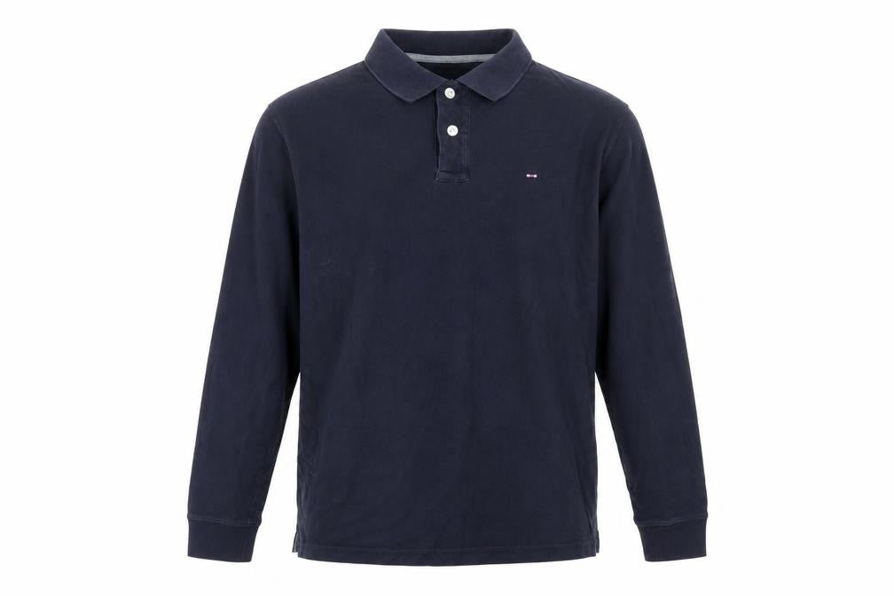 Eden Park Men's Blue Long Sleeve Collared Button-Up Polo Shirt Size M