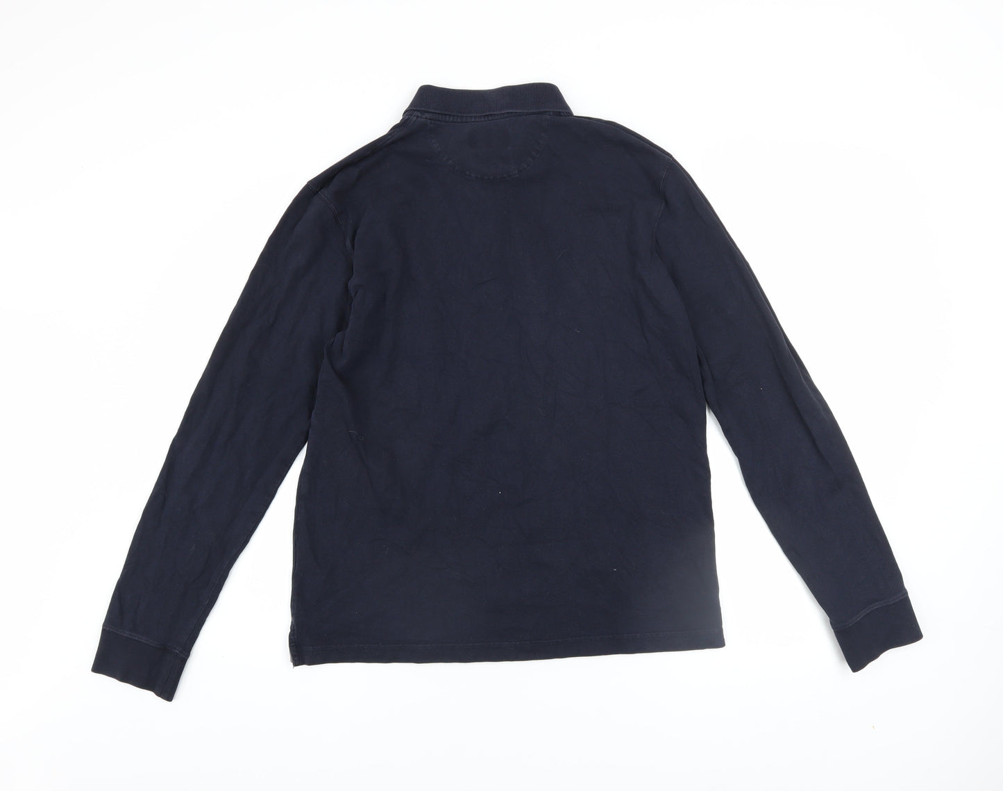 Eden Park Men's Blue Long Sleeve Collared Button-Up Polo Shirt Size M