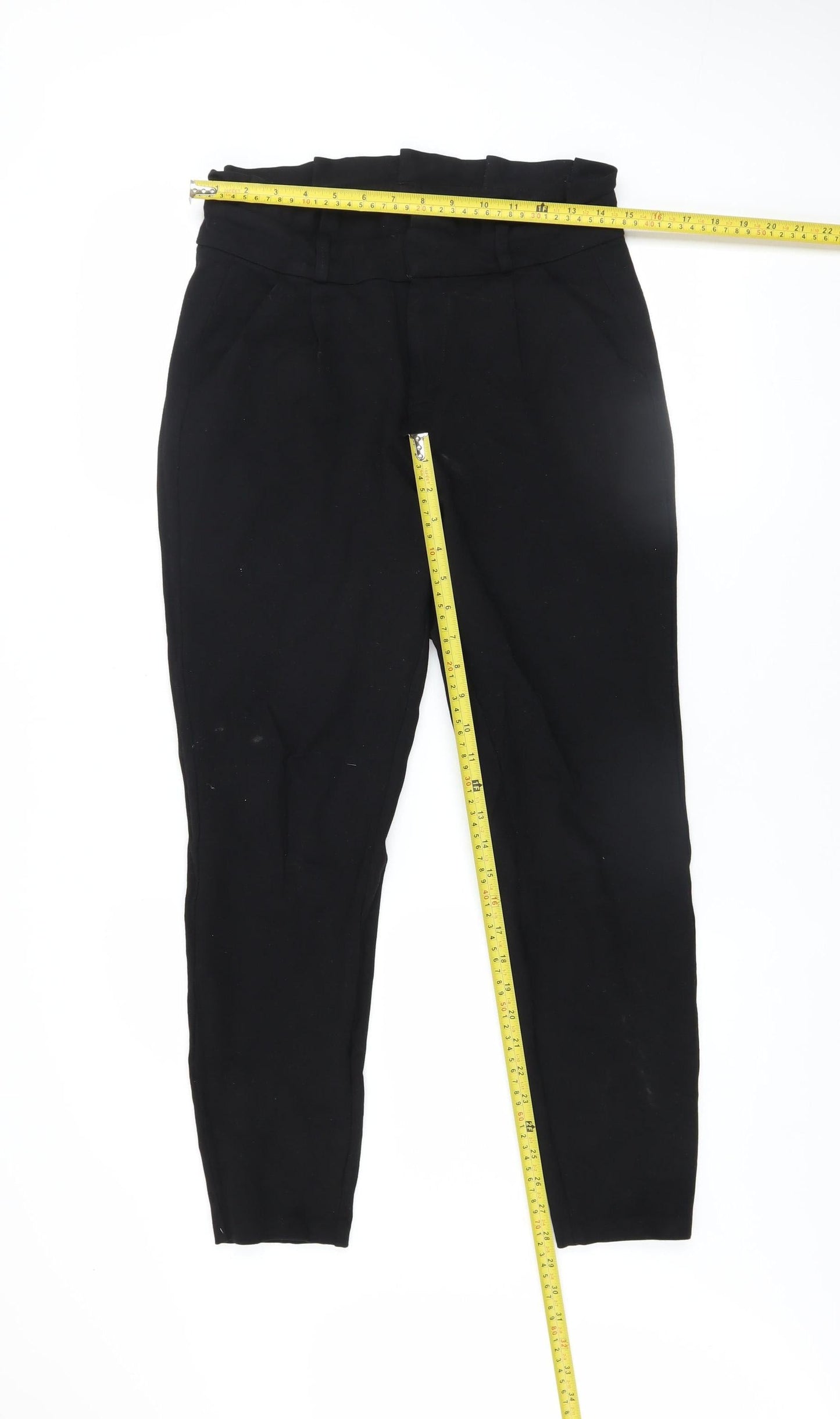 Vero Moda Womens Black S Tapered Viscose Blend Trousers