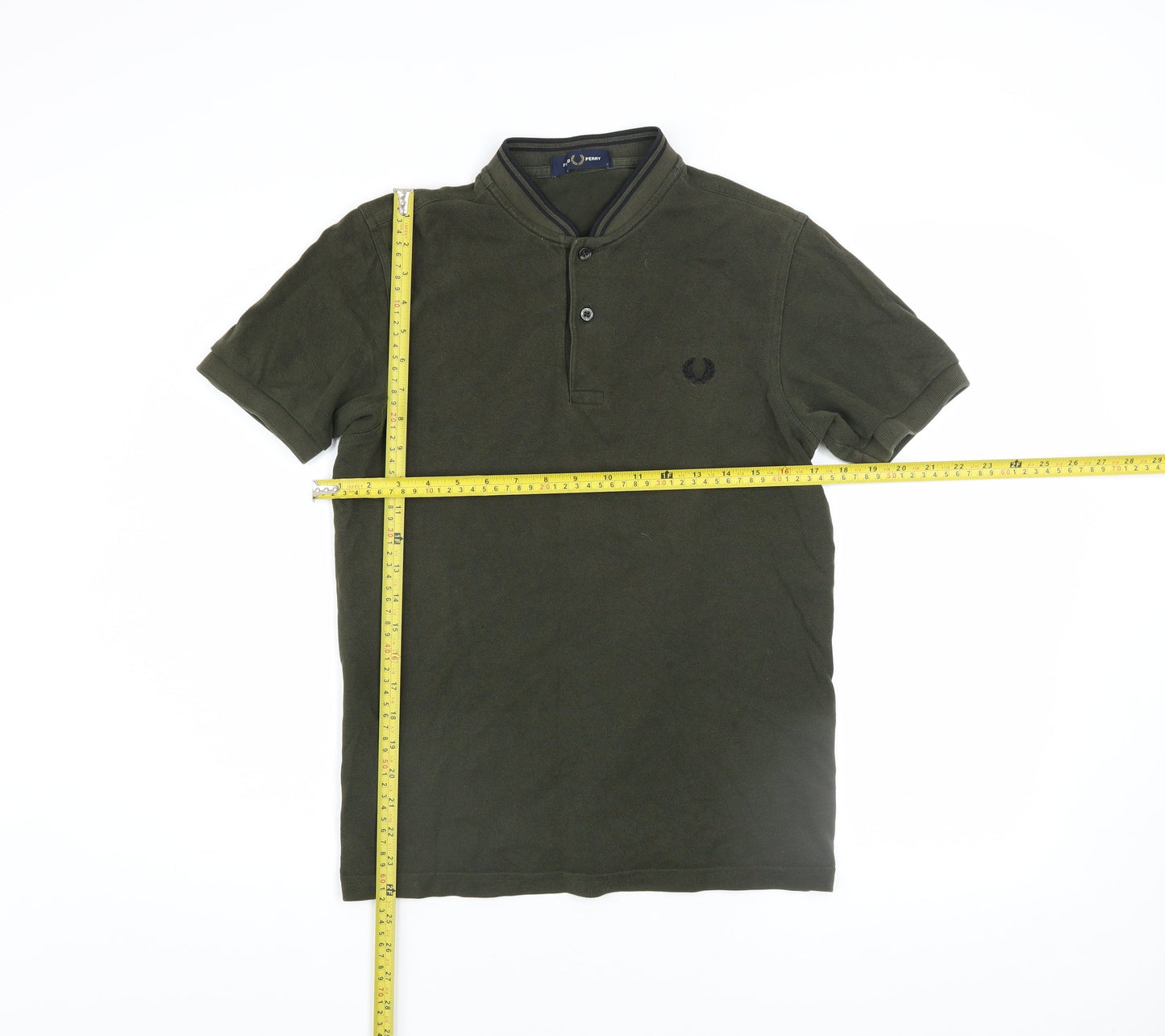 Fred Perry Men’s Green Cotton Short Sleeve Polo Shirt Size S
