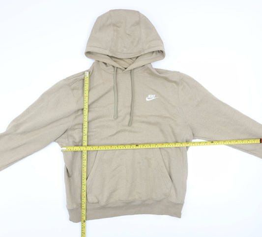 Nike Men’s Beige Pullover Fleece Hoodie Size M Regular Fit