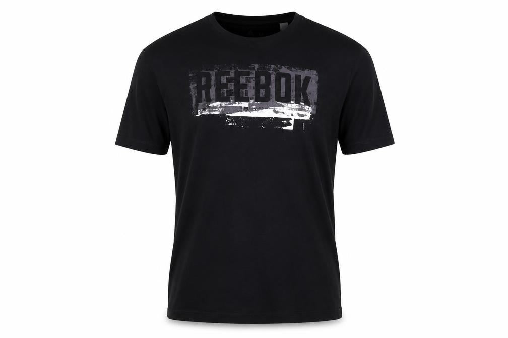 Reebok Men’s Black Graphic Print Sports T-Shirt Size M