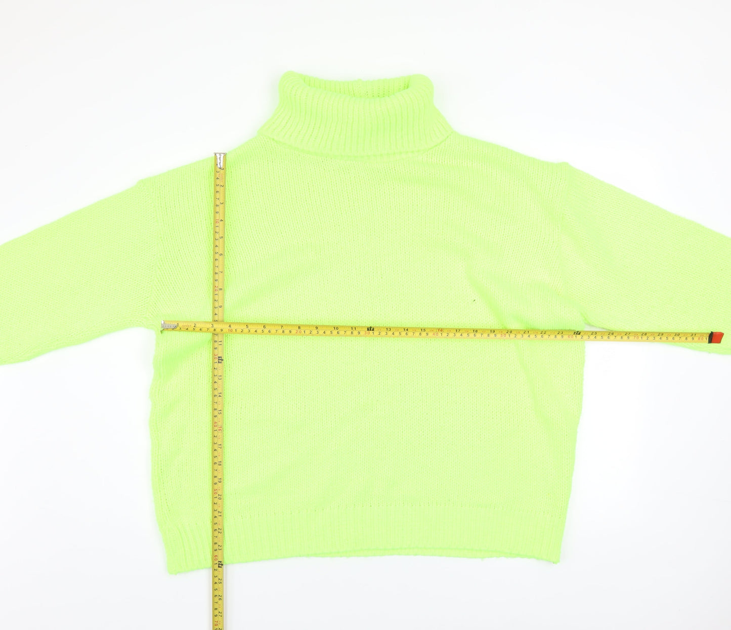 PrettyLittleThing Women's Green Roll Neck Chunky Knit Jumper Size M