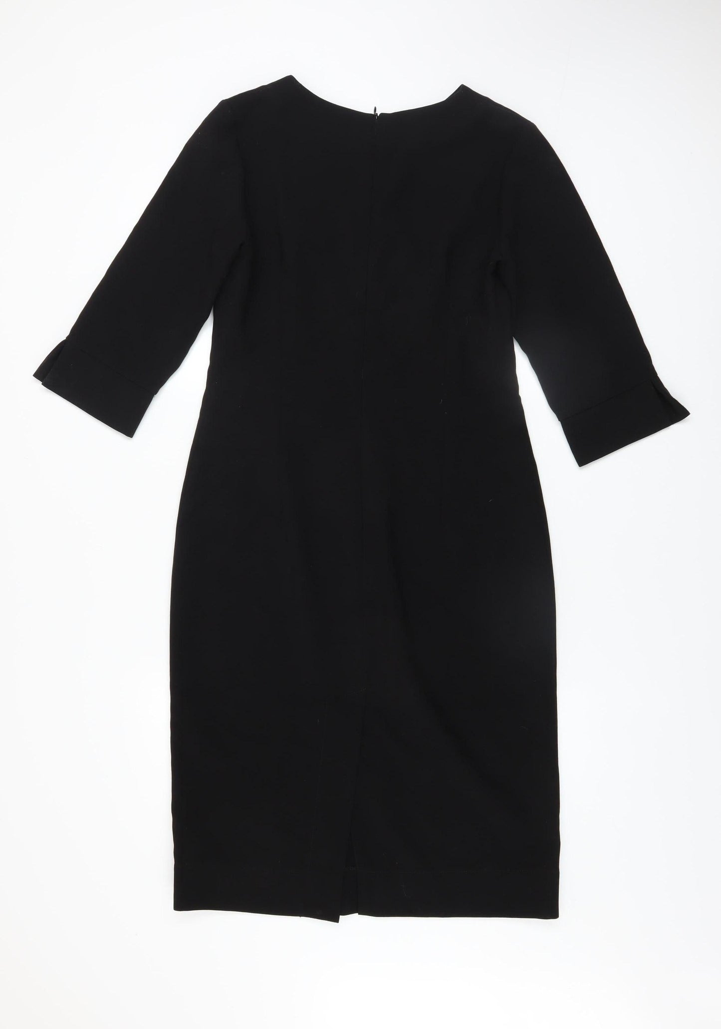 ECHO Women's Black Knee Length Sheath Dress Size 12