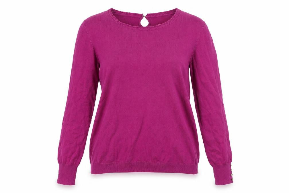 Ness Edinburgh Women’s Pink XL Pullover Jumper Cotton Silk Blend