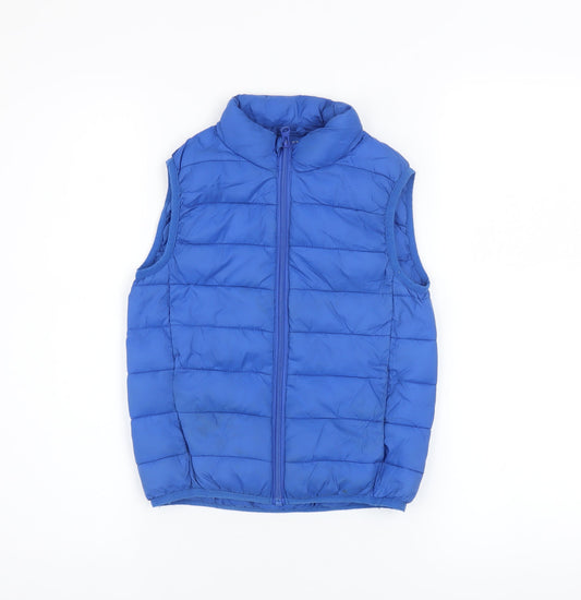 St Bernard Boys Blue Puffer Gilet 5-6 Years Nylon Padded Waistcoat