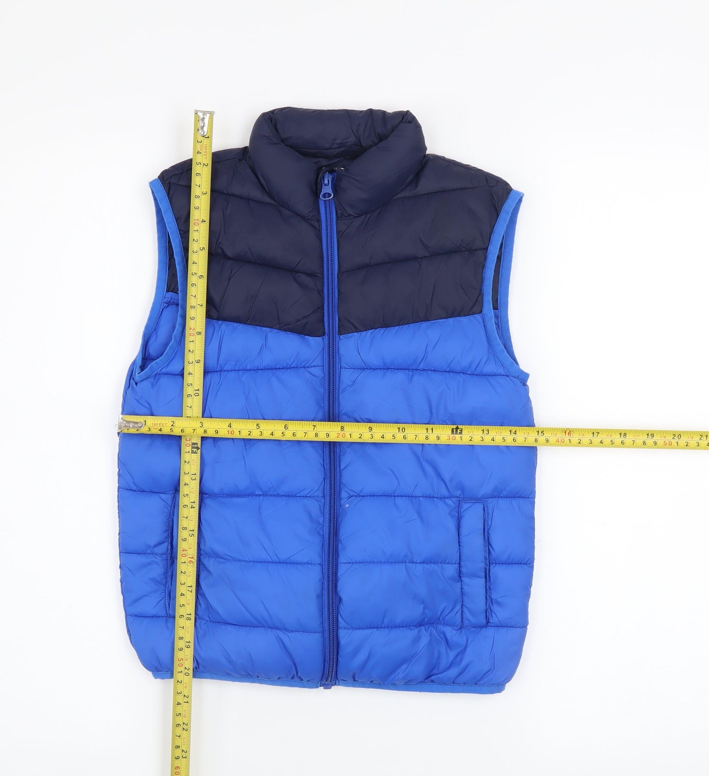 St. Bernard Boys Blue 7-8 Years Puffer Gilet Waistcoat Zip Up