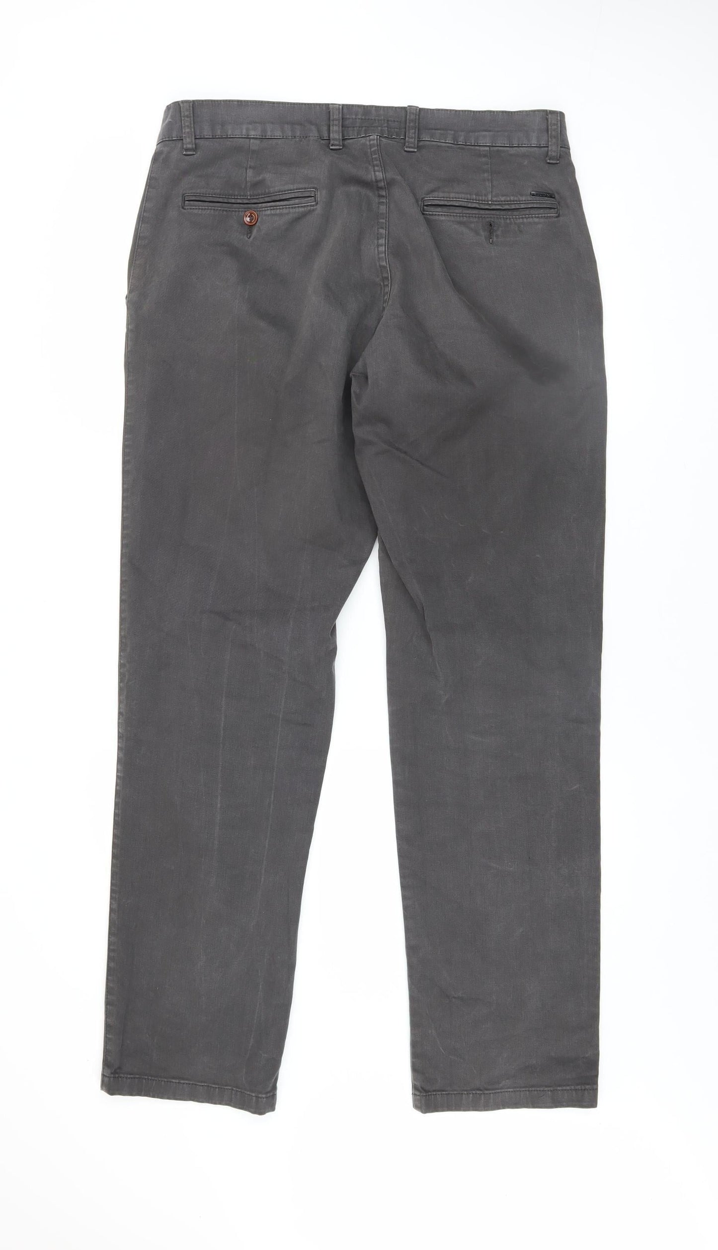 LC Sport LCDN Men's Grey Cotton Blend Chino Trousers Size 34 Regular