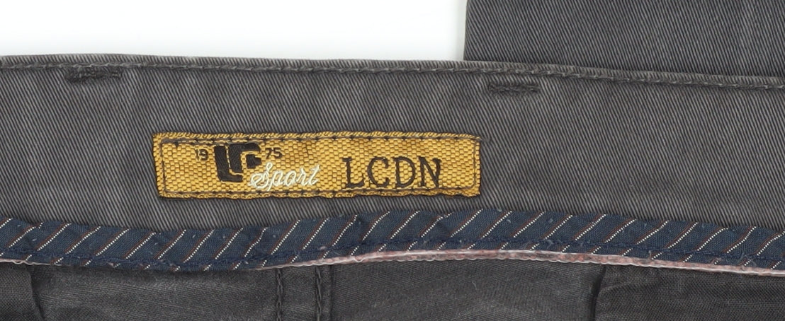LC Sport LCDN Men's Grey Cotton Blend Chino Trousers Size 34 Regular